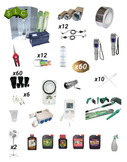 Cuarto cultivo 6 kits x 600W