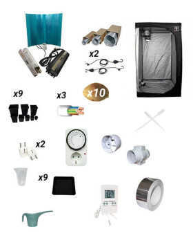 Kit cultivo 600W electrónico armario 120cm