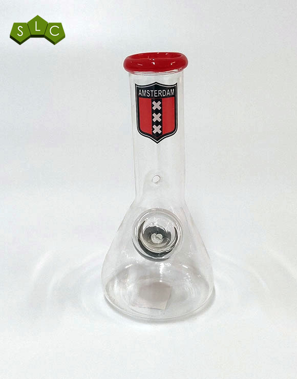 Bong Cristal Amsterdam Rojo 12,5 cm