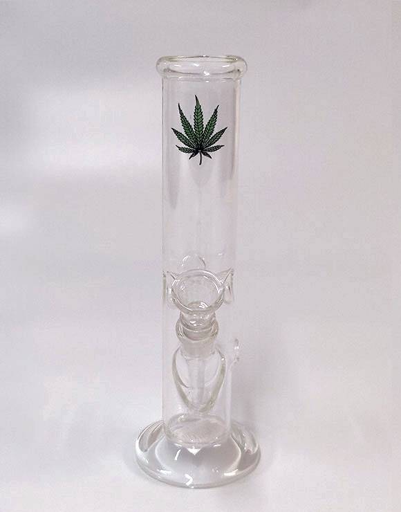 Bong Cristal Hojas Marihuana 20 cm