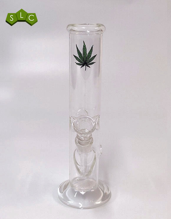 Bong Cristal Hojas Marihuana 20 cm