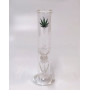 Bong Cristal Hojas Marihuana 20 cm