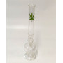Bong Cristal Hojas Marihuana 20 cm