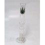Bong Cristal Hojas Marihuana 20 cm