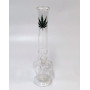 Bong Cristal Hoja Marihuana Amarillo 12,5 cm