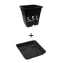 Maceta + plato - 5.5 litros
