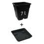 Maceta + plato - 7 litros