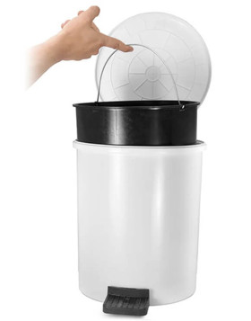 Cubo de basura con tapa y pedal para pie - OFERTA