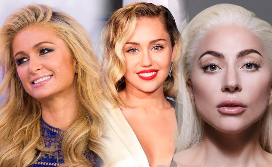 Lady gaga, Paris Hilton y Miley Cyrus