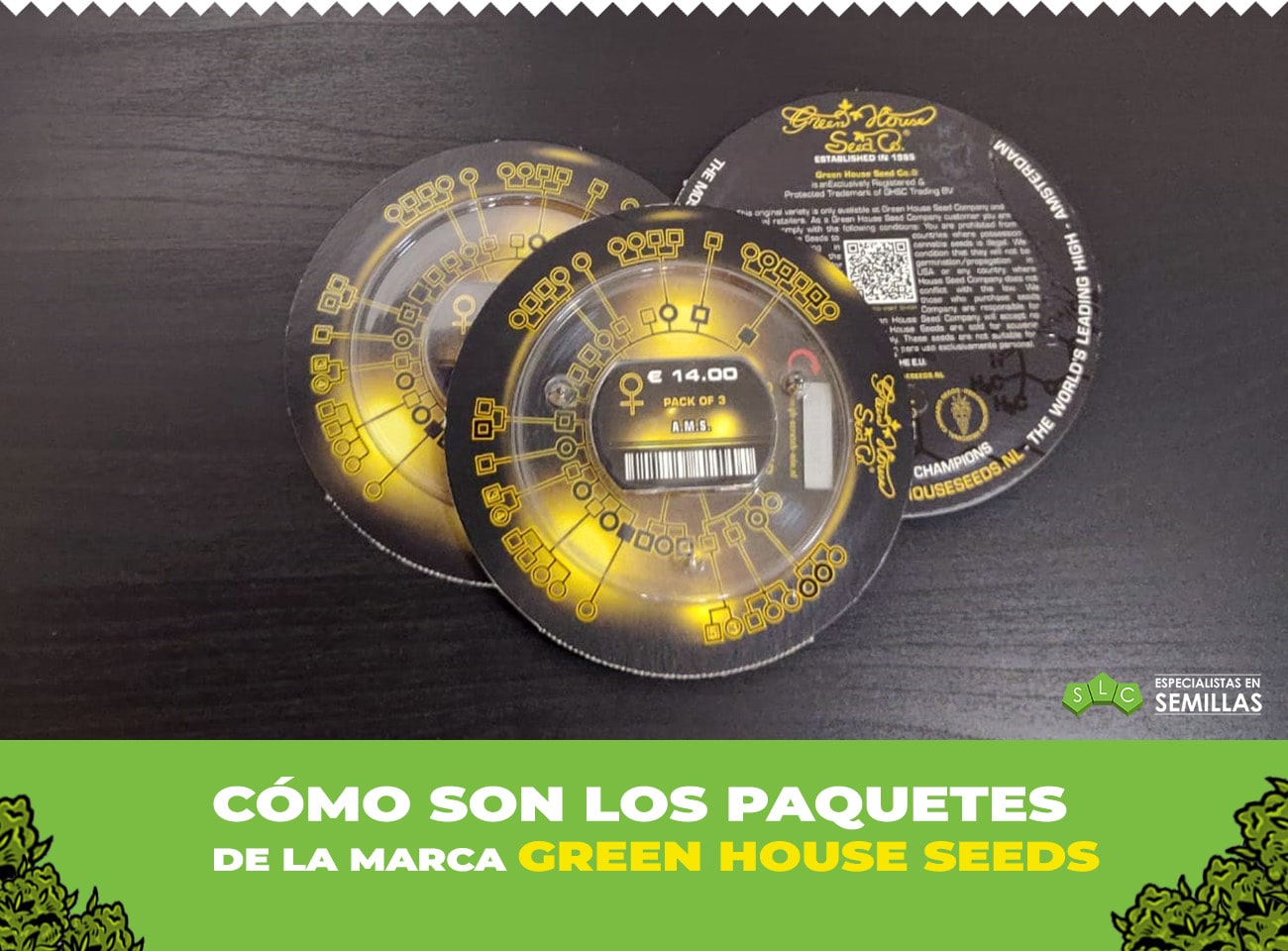 Empaquetado de semillas de Green House Seeds